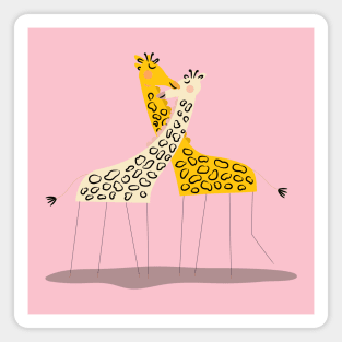 Giraffe Love Couple Magnet